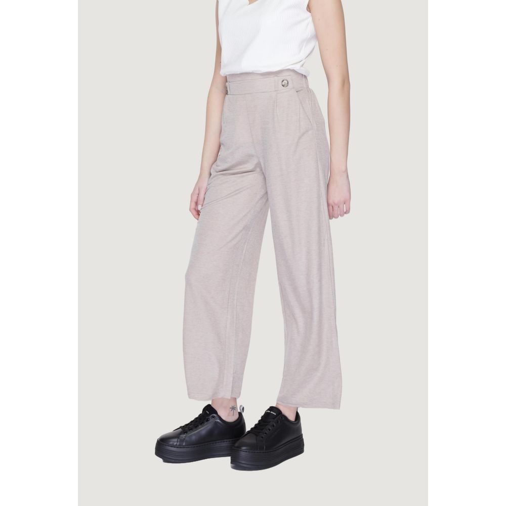 Jacqueline De Yong Gray Viscose Casual Pants Jacqueline De Yong