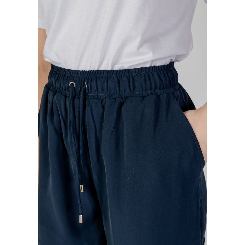 Liu Jo Blue Polyester Cargo Pants Liu Jo