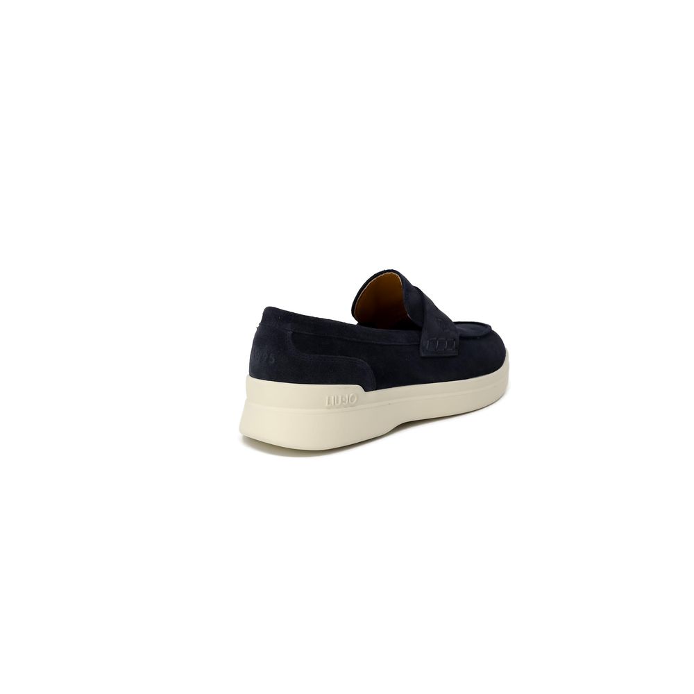 Liu Jo Blue Suede Leather Slip-On Loafers Liu Jo