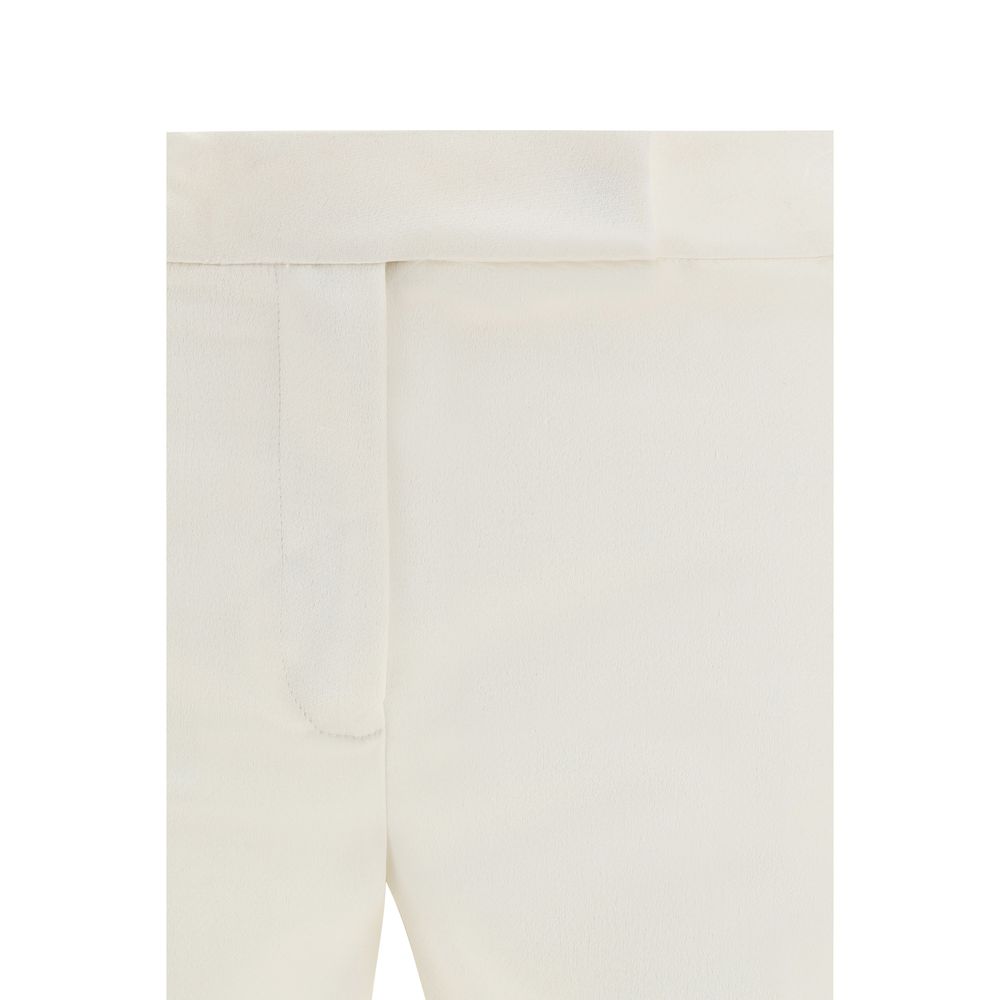 SA SU PHI White Silk Casual Pants SA SU PHI