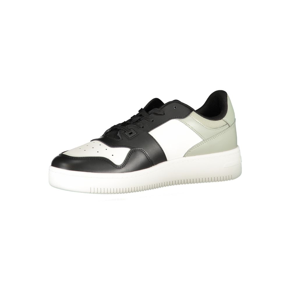 Tommy Hilfiger Black Leather Men Sneaker