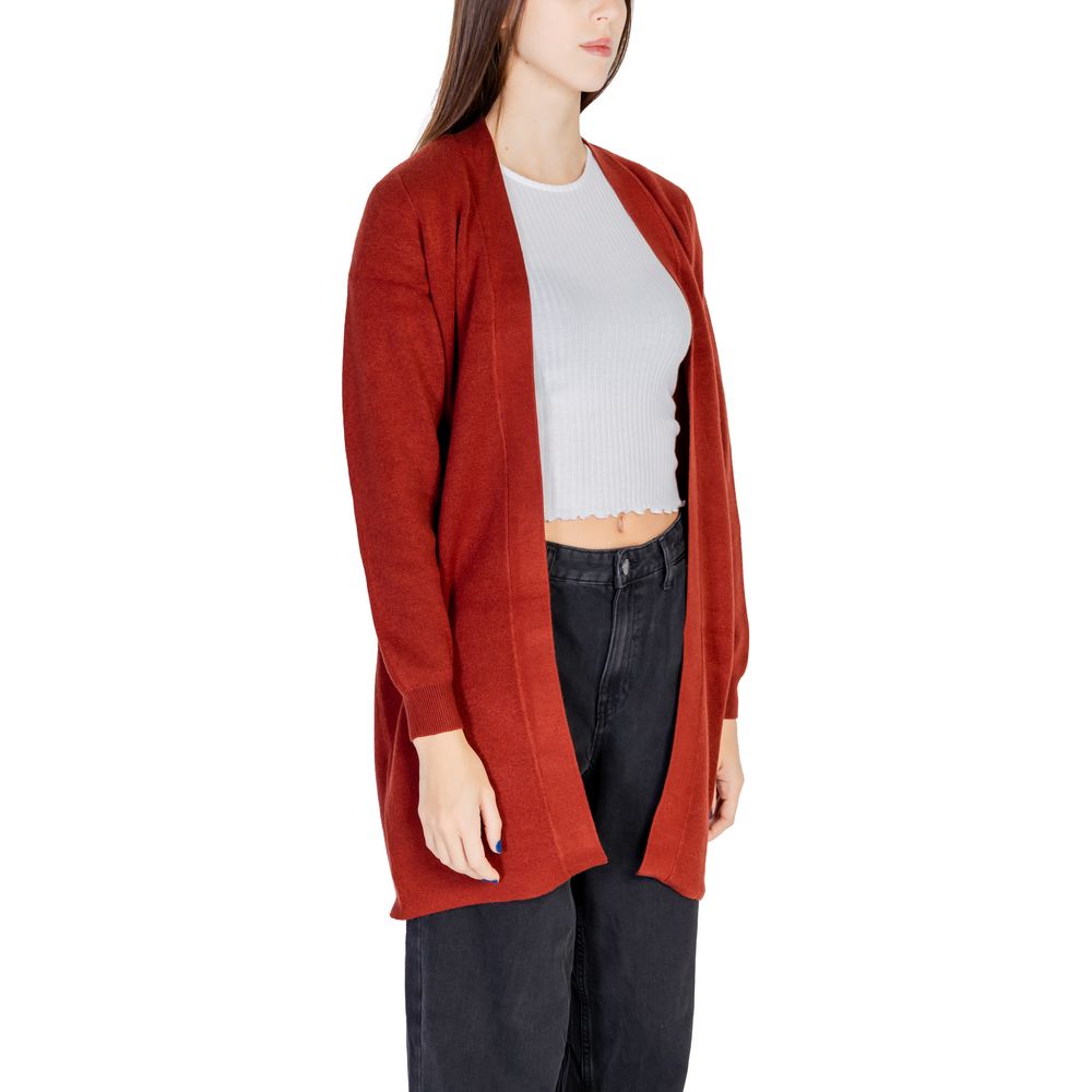 Vero Moda Red Viscose Cardigan Vero Moda
