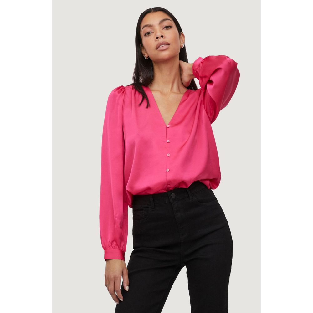 Vila Clothes Pink Polyester Blouse Vila Clothes