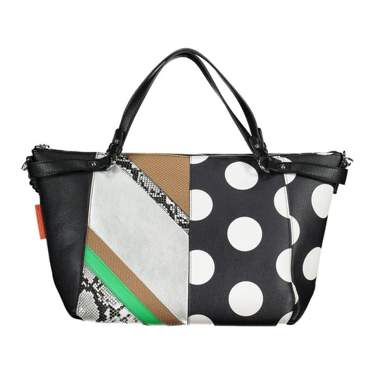 Elegant Black Versatile Handbag with Removable Straps