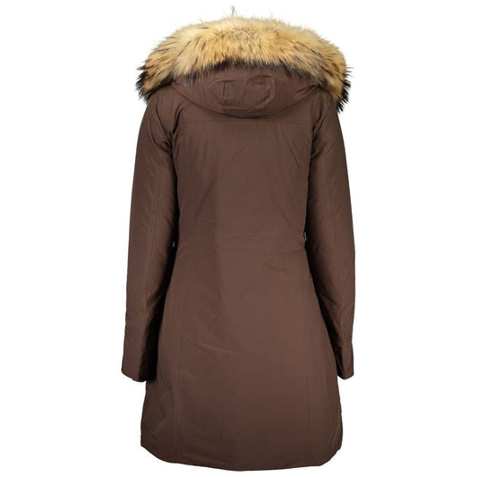 Woolrich | Brown Cotton Jackets & Coat| McRichard Designer Brands   