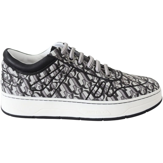 Jimmy Choo Glittering Slip-On Sneakers - Silver and Black silver-black-glitter-hawaii-sneakers