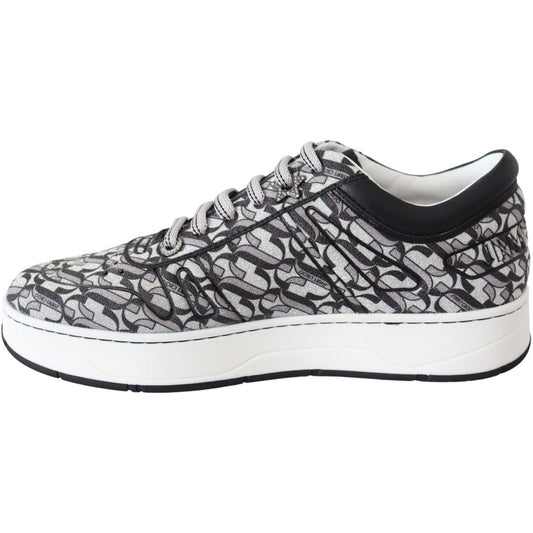 Jimmy Choo Glittering Slip-On Sneakers - Silver and Black silver-black-glitter-hawaii-sneakers