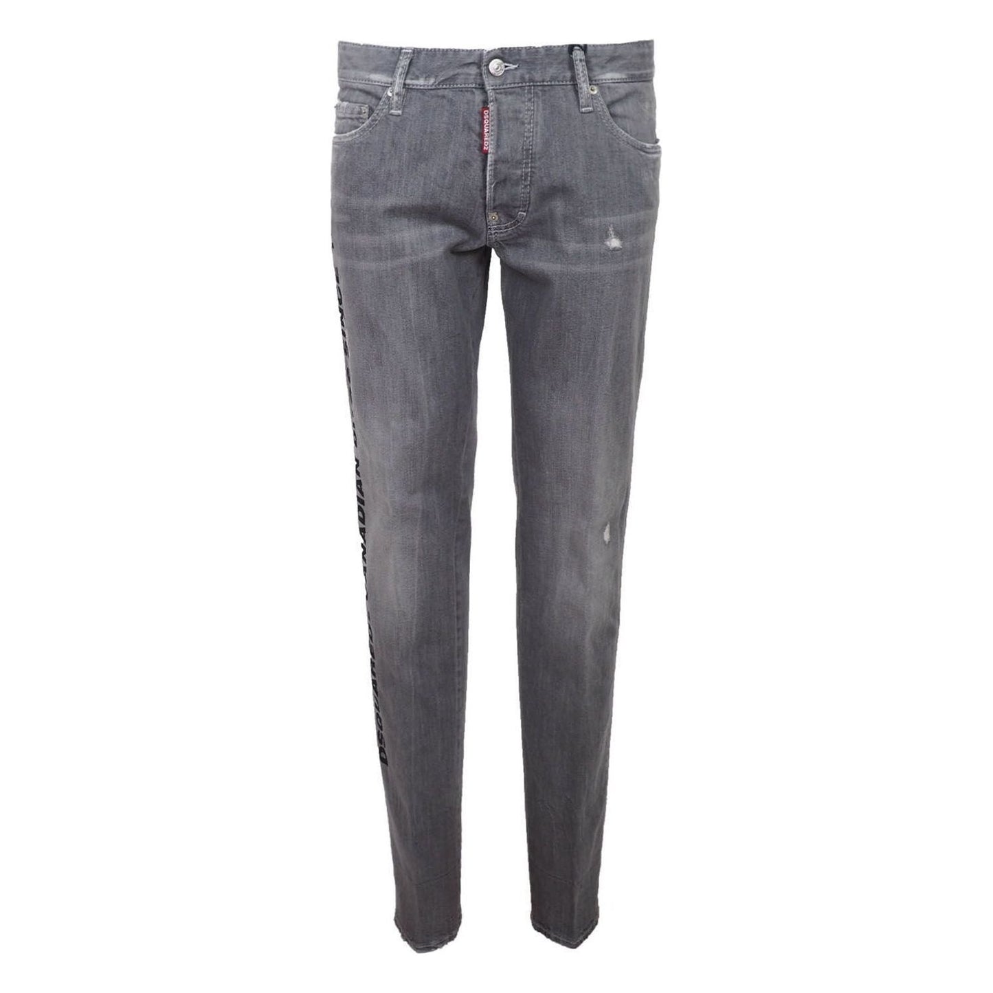 Dsquared² Chic Gray Slim-Fit Denim for the Modern Man gray-cotton-jeans-pant