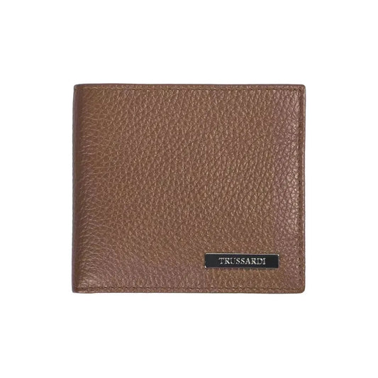 Trussardi Elegant Embossed Leather Men's Wallet brown-leather-wallet-3 stock_product_image_20726_925039309-24-46b2ab06-20f.webp