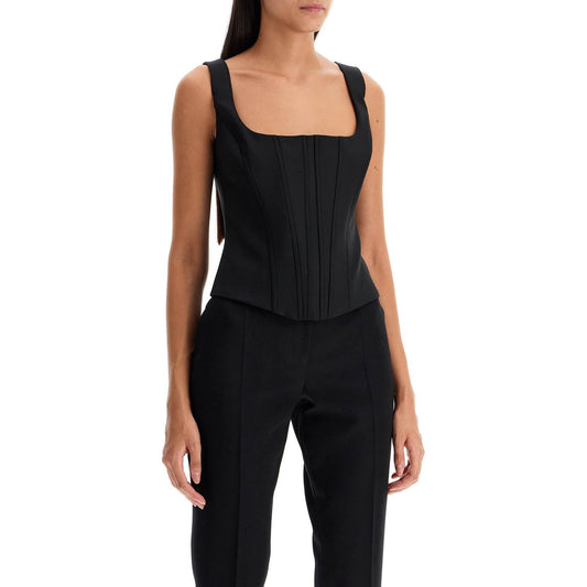 Giuseppe Di Morabito stretch wool corset top with nine words Topwear Giuseppe Di Morabito