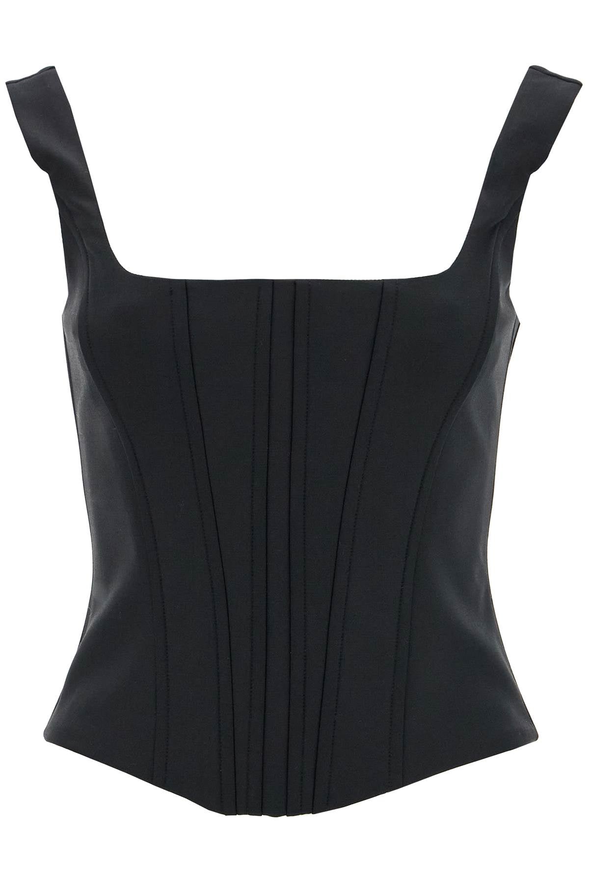 Giuseppe Di Morabito stretch wool corset top with nine words Topwear Giuseppe Di Morabito