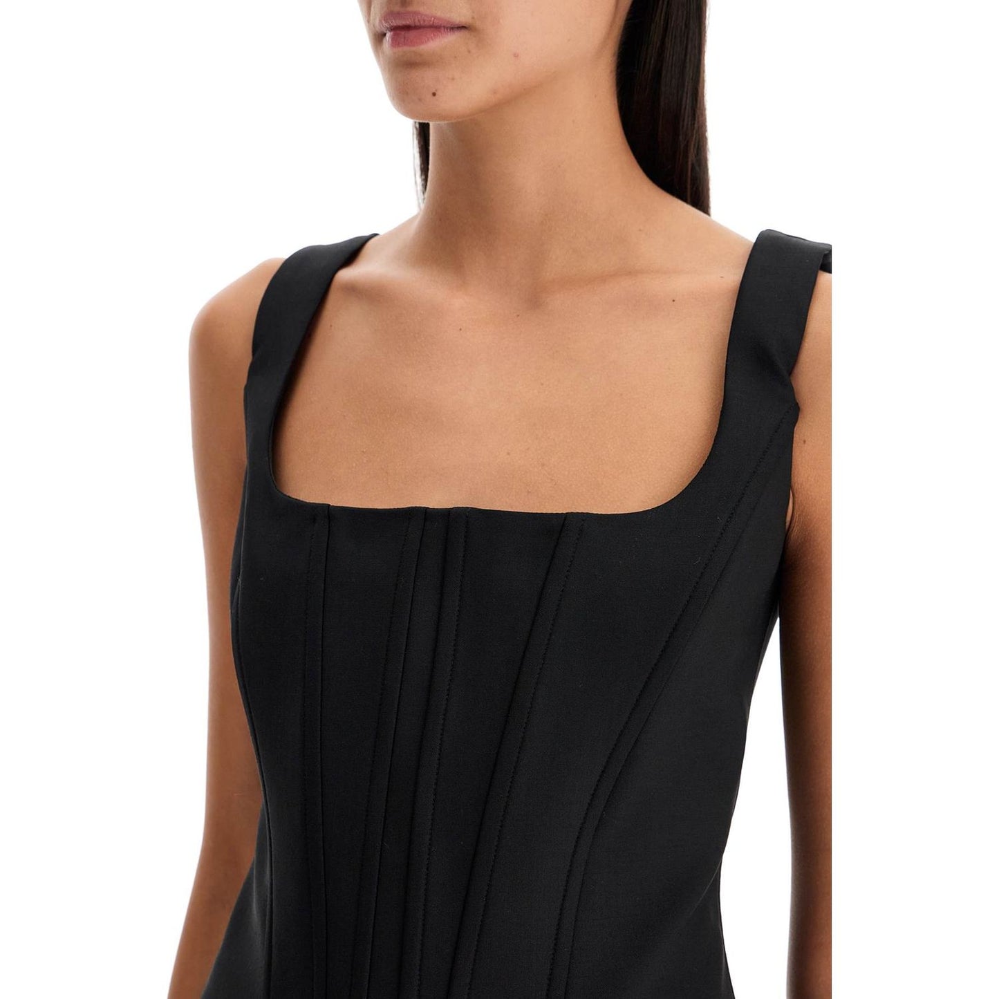 Giuseppe Di Morabito stretch wool corset top with nine words