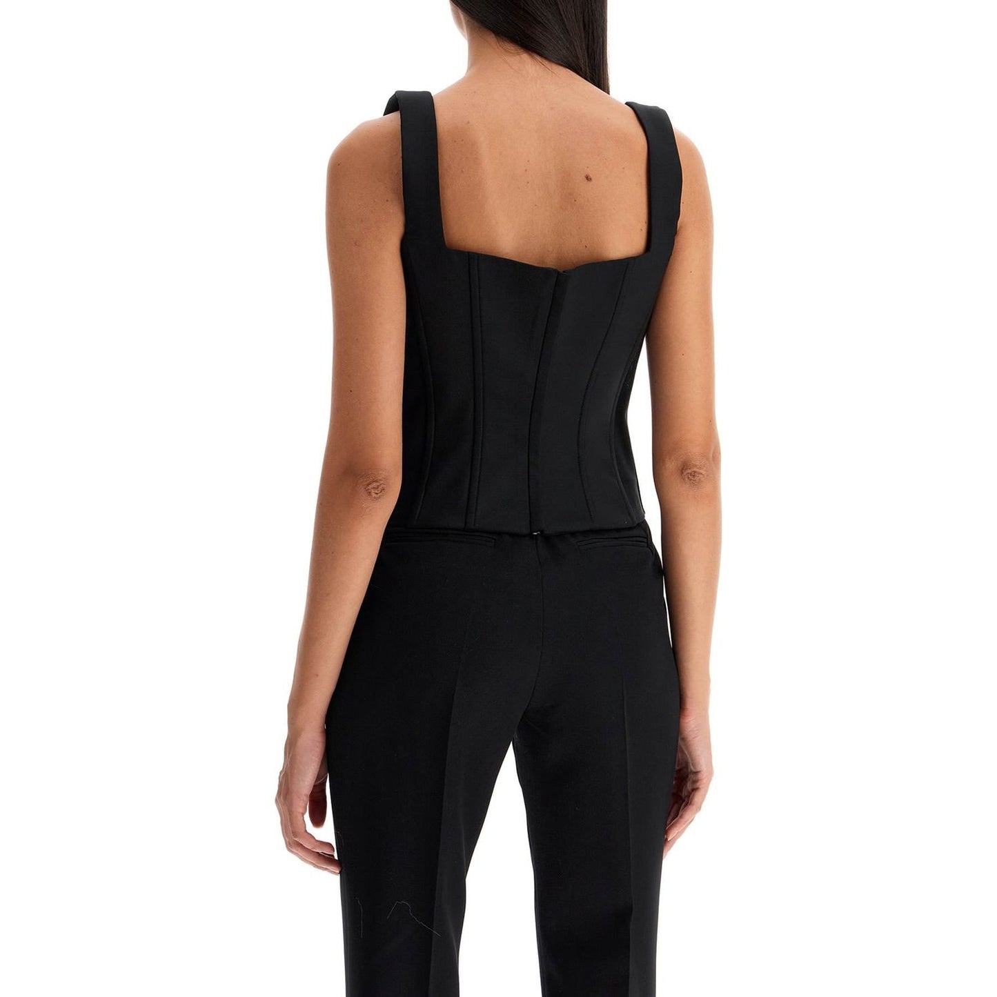 Giuseppe Di Morabito stretch wool corset top with nine words