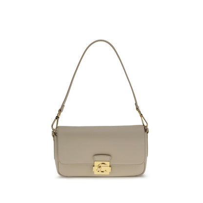 Coccinelle Beige Calf Leather Bos Taurus Shoulder Bag