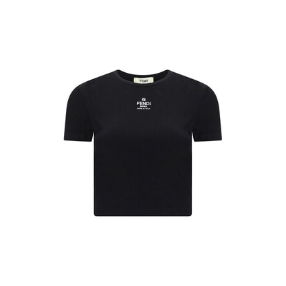 Fendi Black Cotton T-Shirt