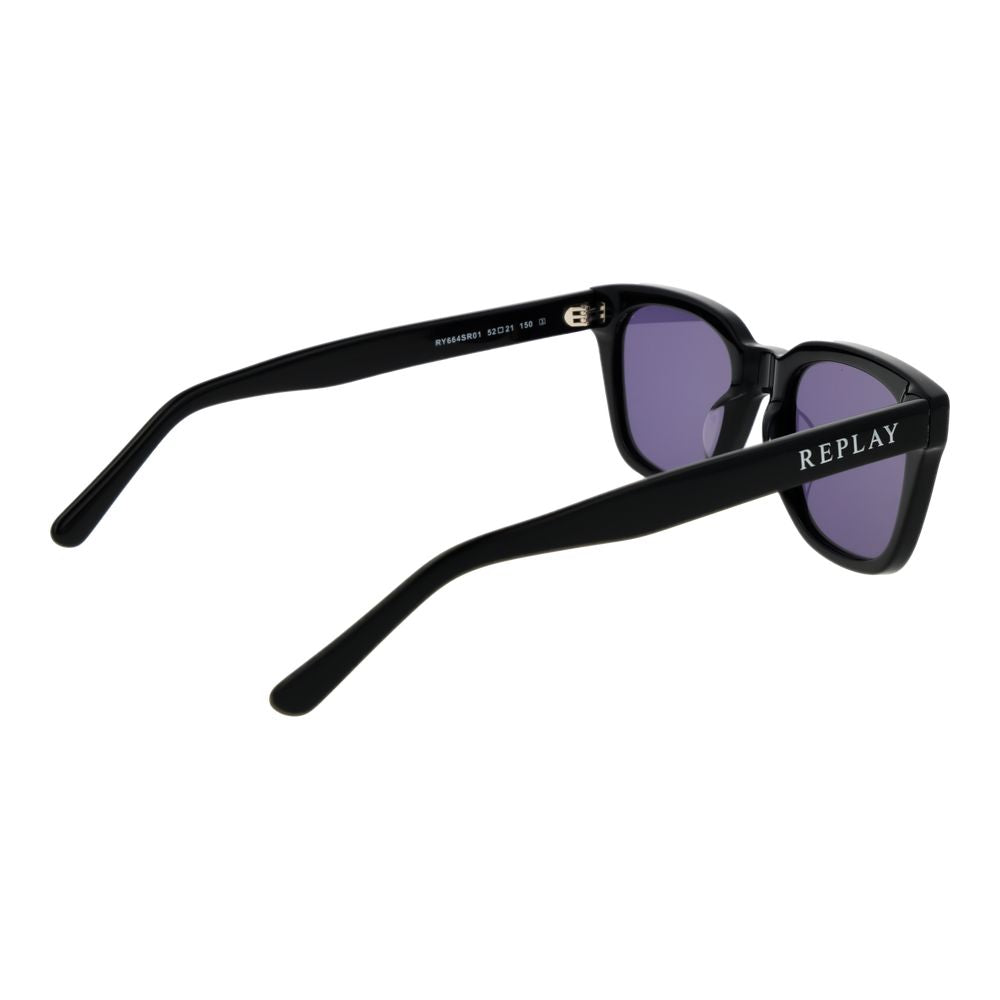 Replay Black Plastic Sunglasses