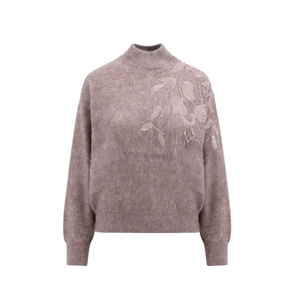 Brunello Cucinelli Beige Cashmere Sweatshirt 1728,75611013280,Beige,Brunello Cucinelli,Clothing,New with tags,Sweaters - Clothing,Sweatshirts - Sweaters - Clothing,Women,XL
