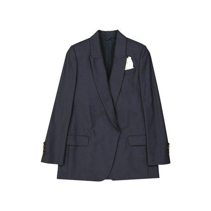Brunello Cucinelli Blue Virgin Wool Jackets And Coat 1728,40,42,44,75611013280,Blue,Brunello Cucinelli,Clothing,Jackets & Coats - Clothing,New with tags,Women