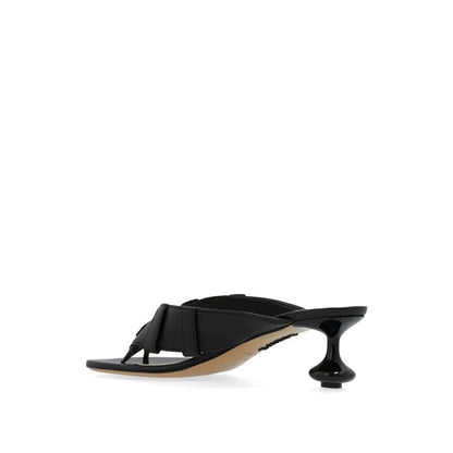 Loewe Black Lamb Leather Sandals