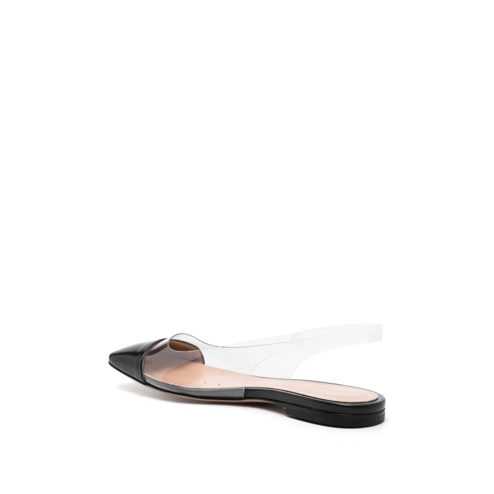 Gianvito Rossi Black Plexiglass Ballet Flats