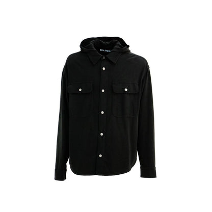 Palm Angels Black Cotton Shell Jacket