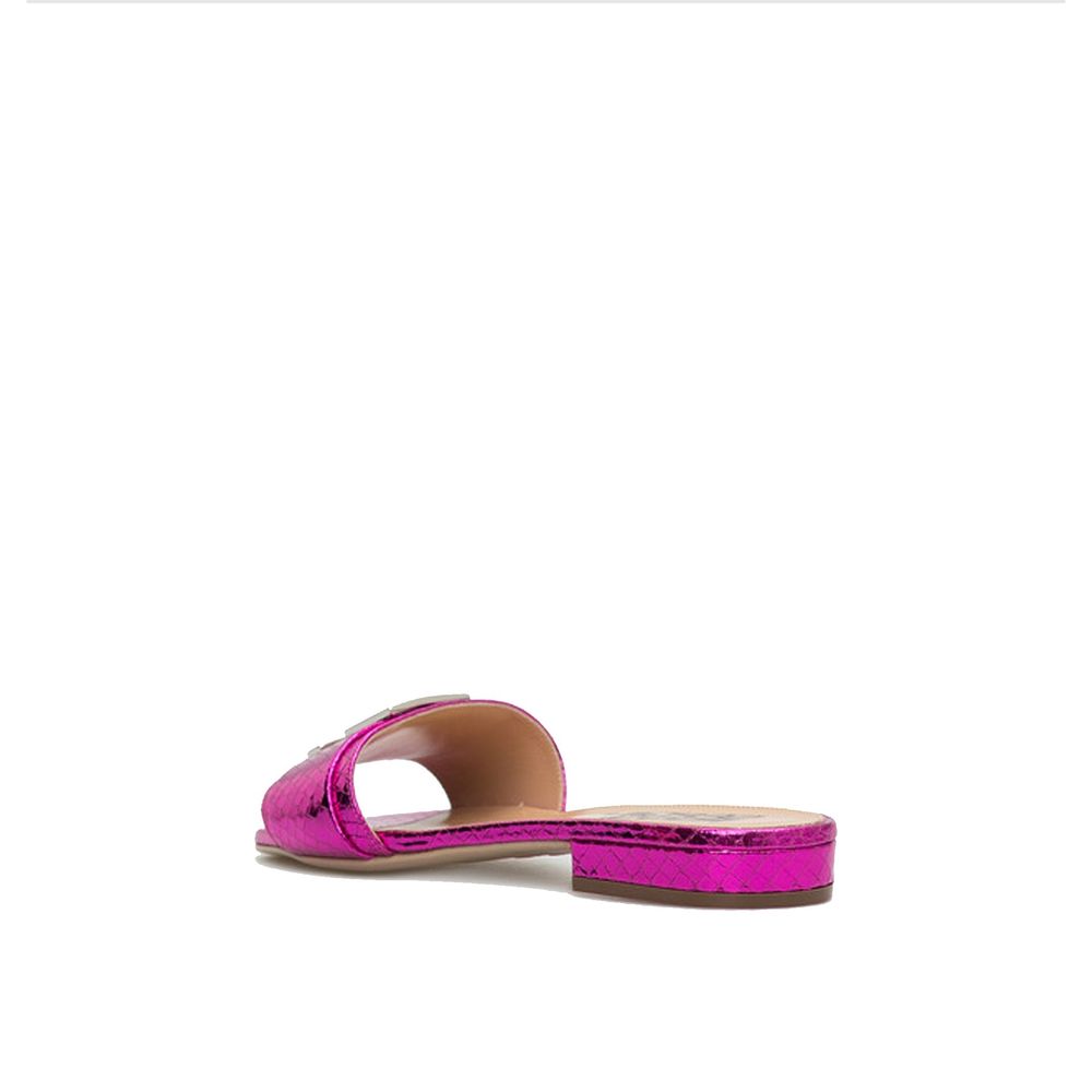Sergio Rossi Multicolor Calfskin Flat Sandals