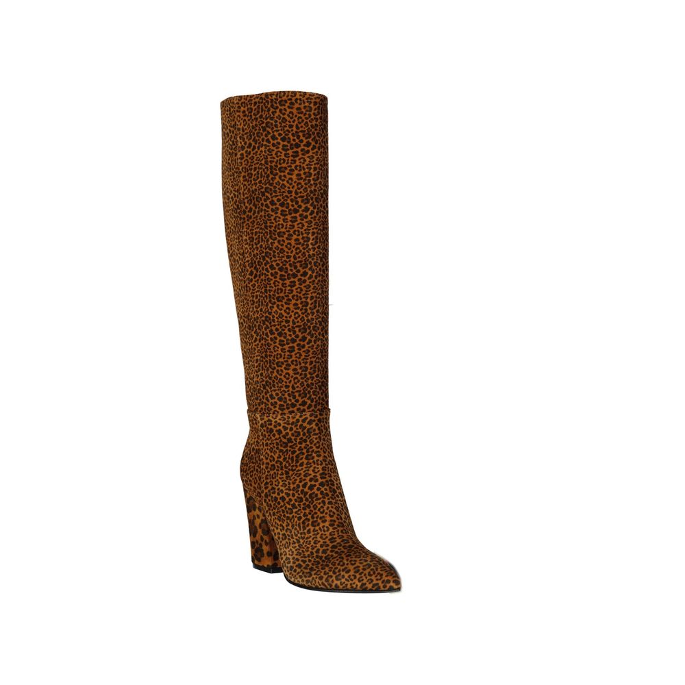Sergio Rossi Brown Calfskin High Heel Boots