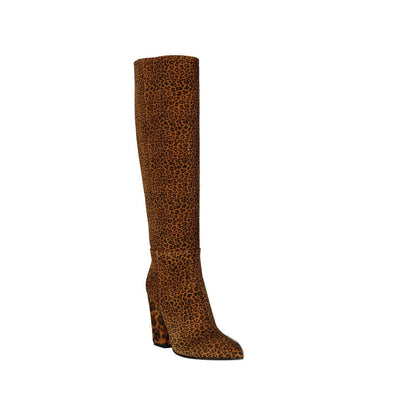 Sergio Rossi Brown Calfskin High Heel Boots
