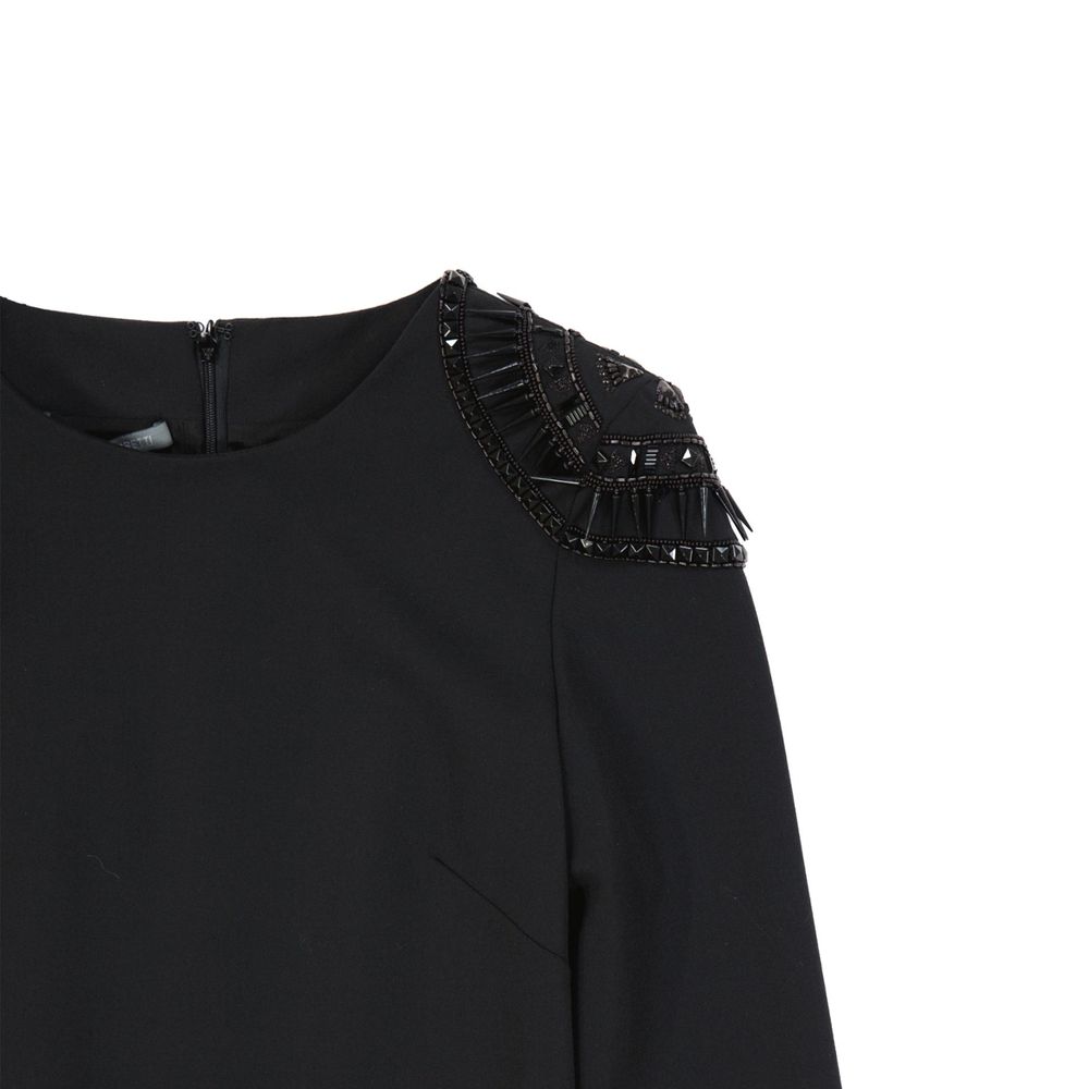 Alberta Ferretti Black Elastane Cocktail Dress