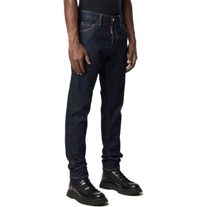 Dsquared² Blue Cotton Straight-Leg Jeans 1728,44,75611013280,Blue,Clothing,Dsquared²,Jeans Denim - Clothing,Men,New with tags,Straight-Leg Jeans - Jeans Denim - Clothing