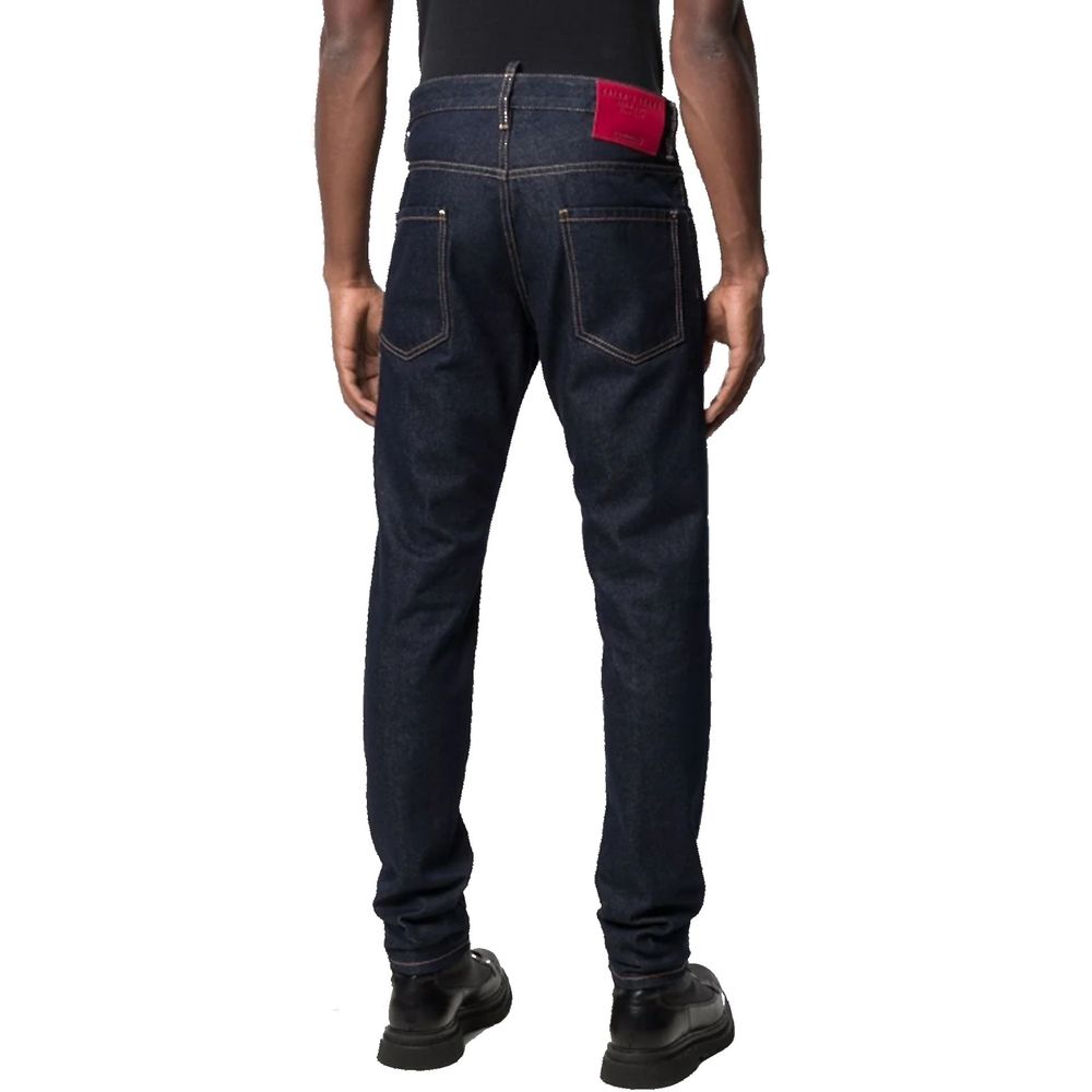 Dsquared² Blue Cotton Straight-Leg Jeans 1728,44,75611013280,Blue,Clothing,Dsquared²,Jeans Denim - Clothing,Men,New with tags,Straight-Leg Jeans - Jeans Denim - Clothing