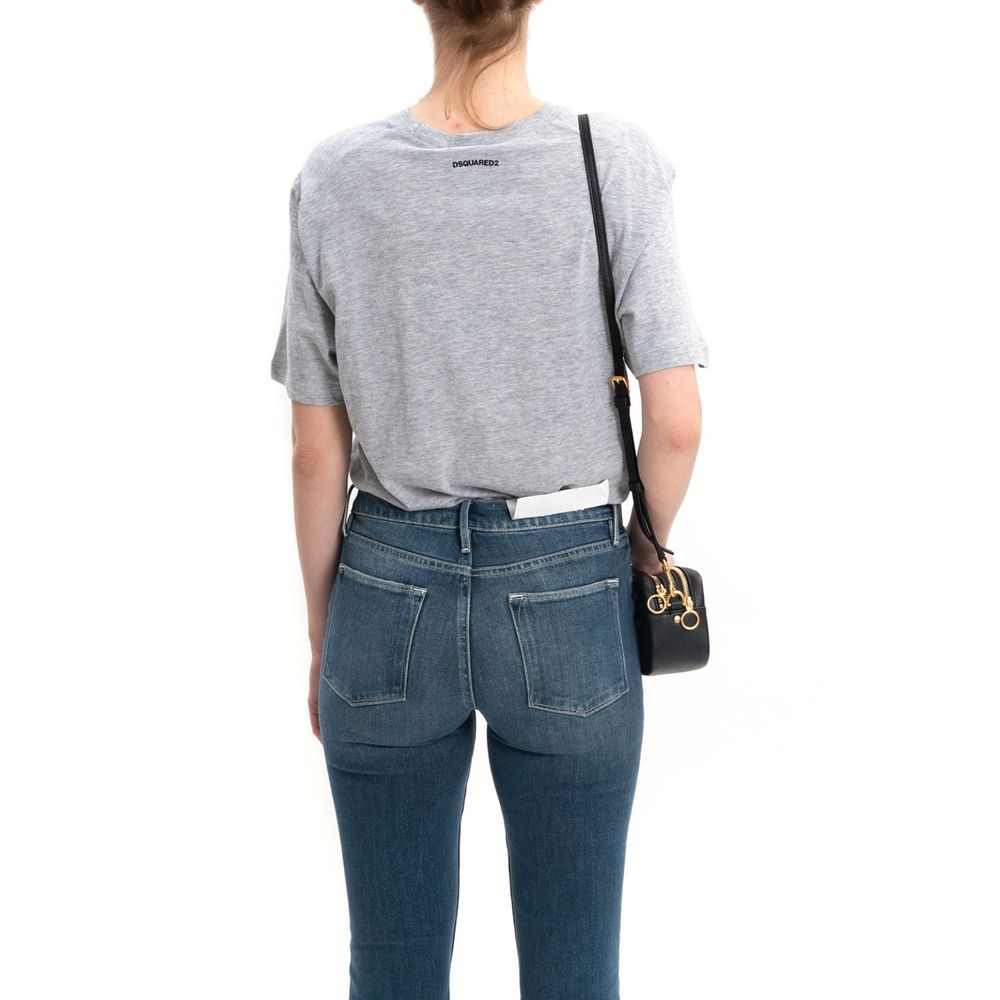 Dsquared² Gray Cotton T-Shirt 1728,75611013280,Clothing,Dsquared²,Gray,New with tags,T-Shirts - Clothing,Women,XS