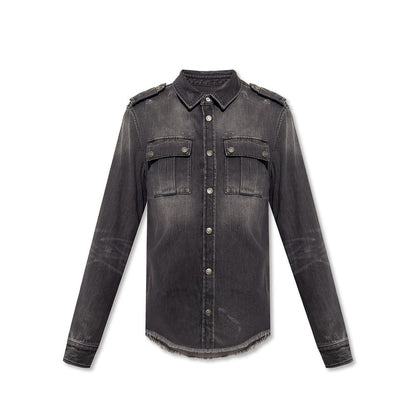 Balmain Black Denim Shirt