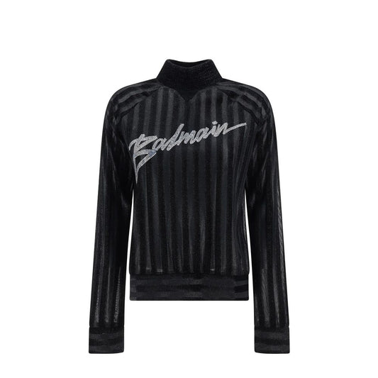 Balmain Black Elastane Sweatshirt