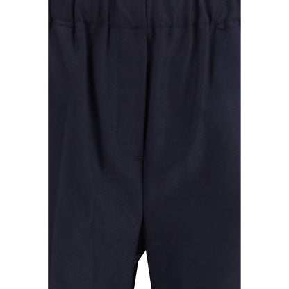 Max Mara Blue Wool Casual Pants