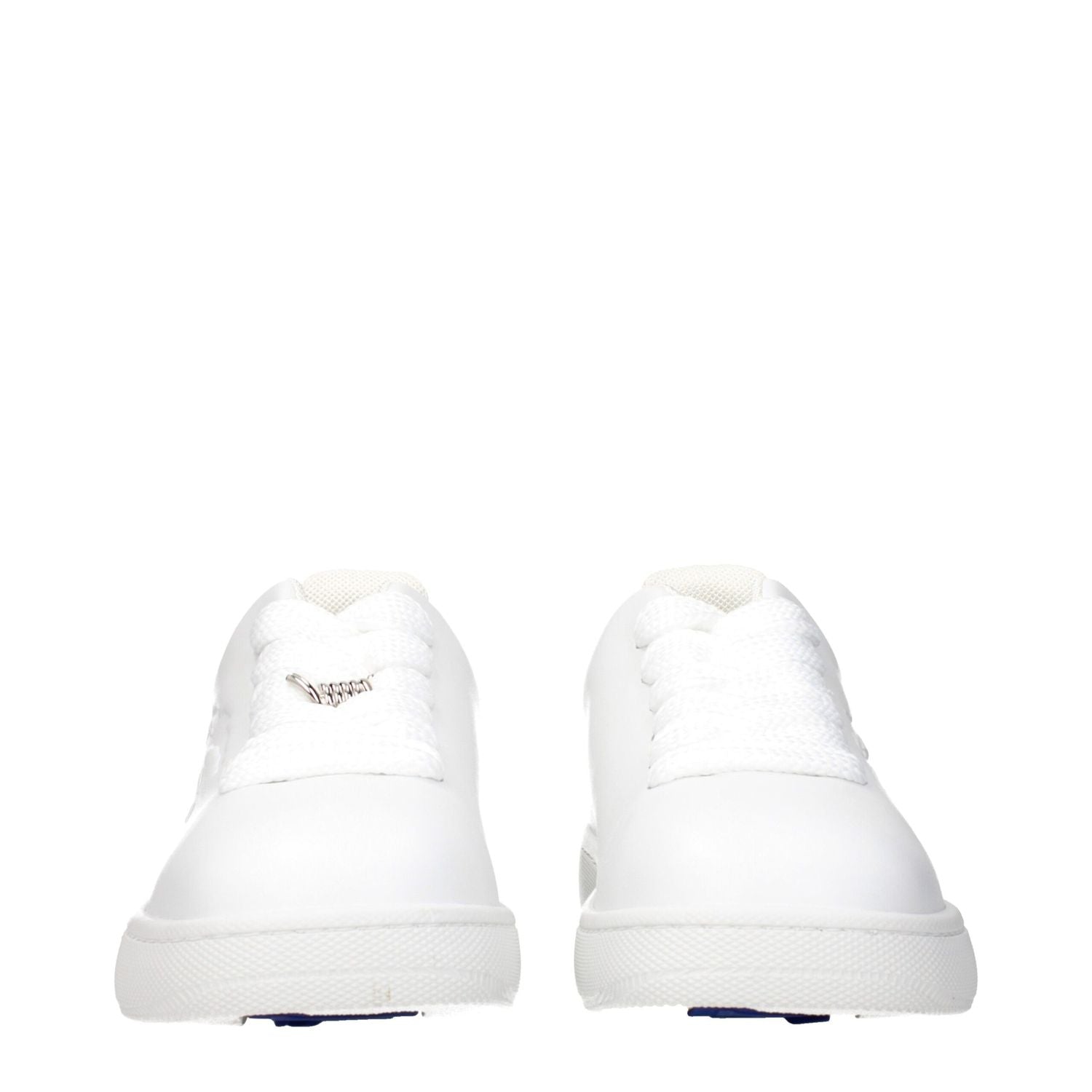 Burberry White Leather Low Top Sneakers