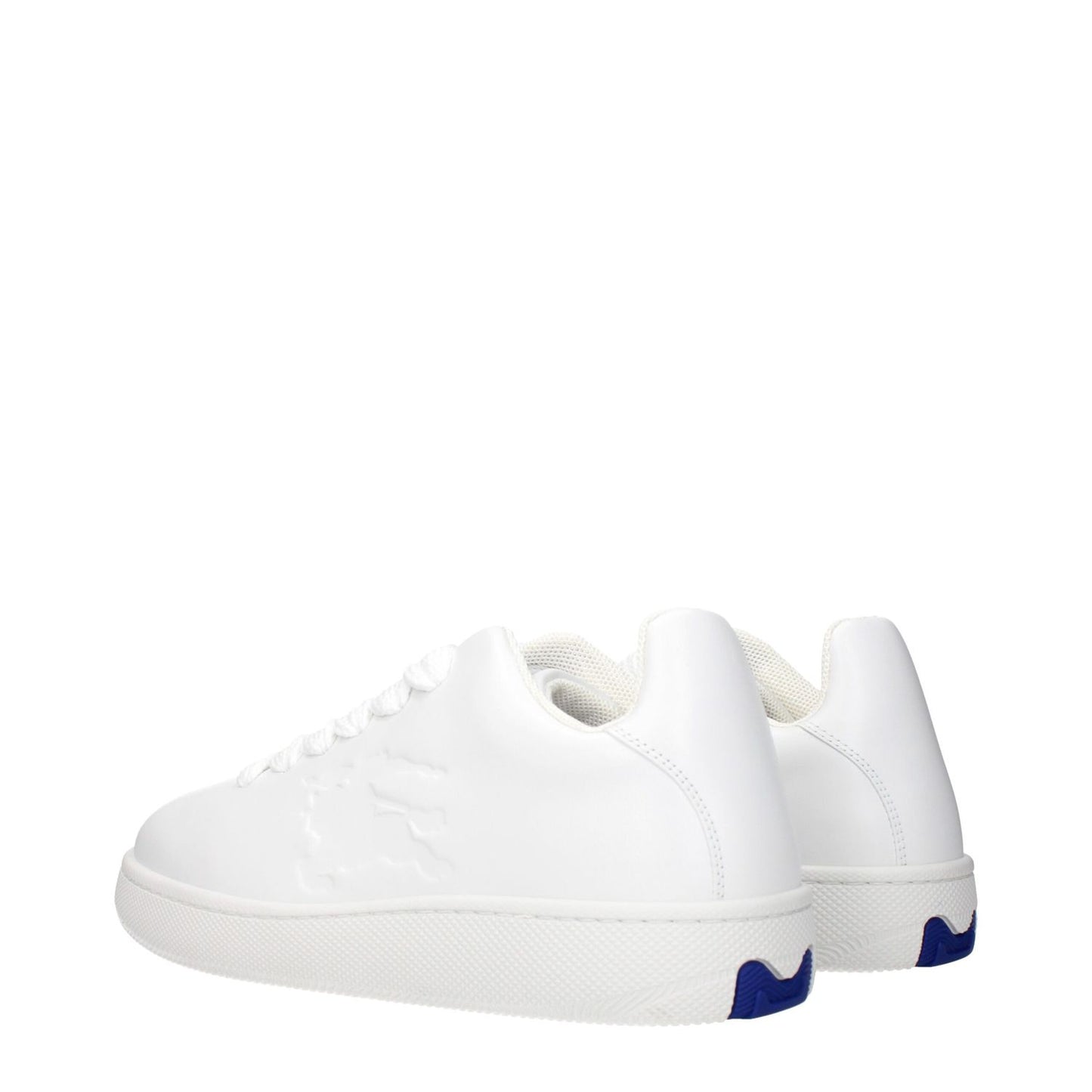 Burberry White Leather Low Top Sneakers