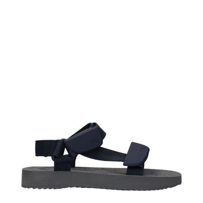 Burberry Blue Fabric Flat Sandals