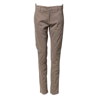 Dondup Cotton Stretch Straight Chino Trouser Brown