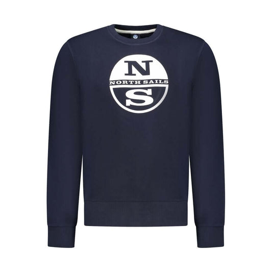 North Sails Blue Cotton Men Sweatshirt