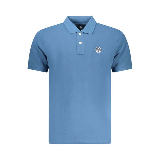 North Sails Blue Cotton Men Polo Shirt