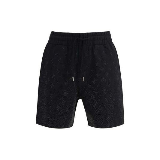 Casablanca Black Cotton Bermuda Shorts