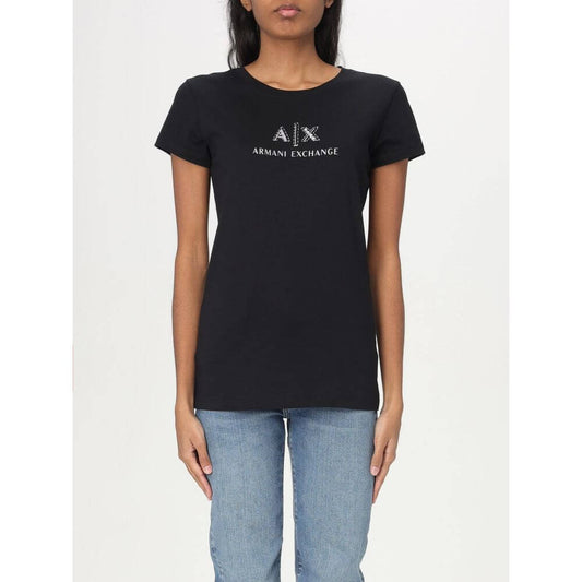 Armani Exchange Black Cotton T-Shirt