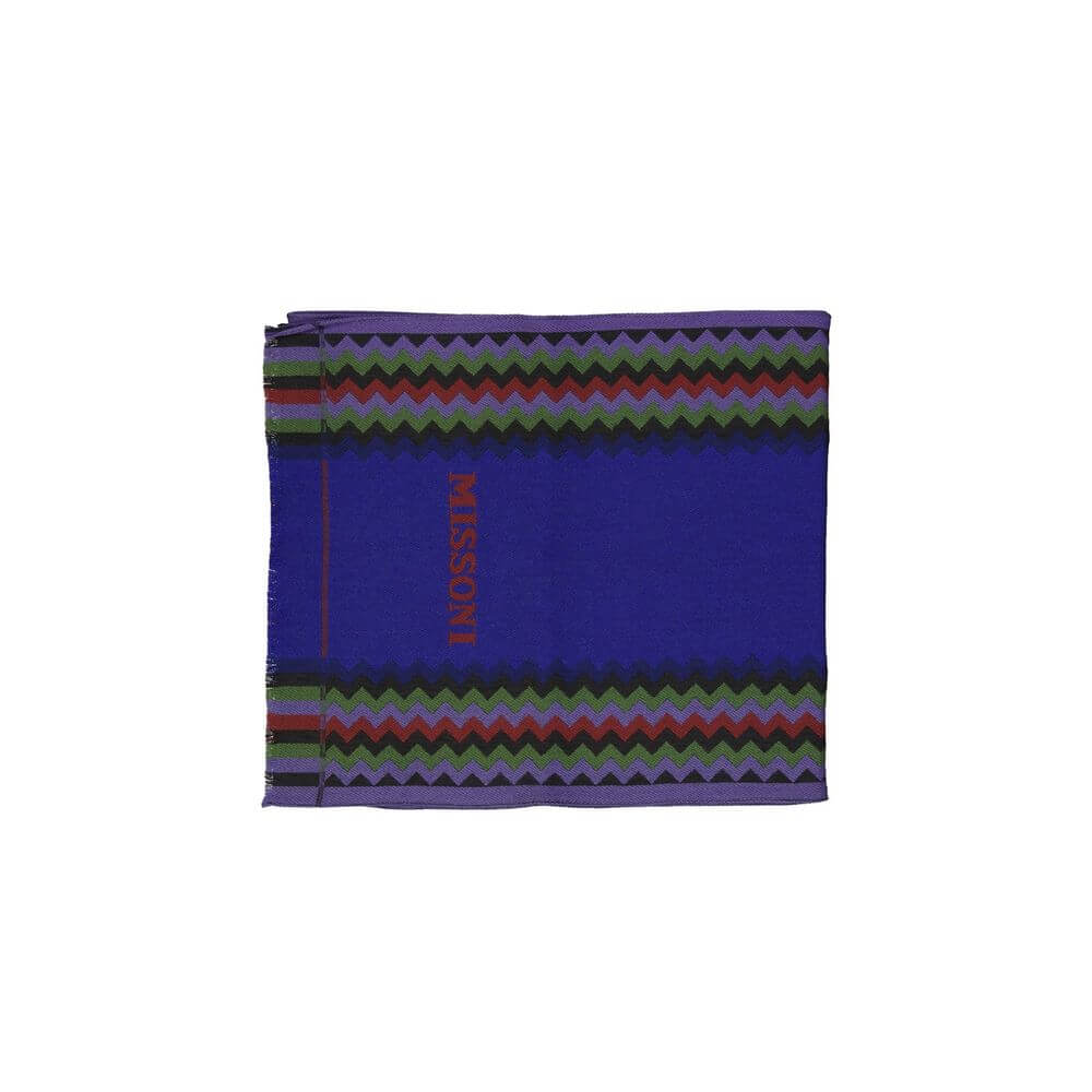 Missoni Blue Wool Scarf