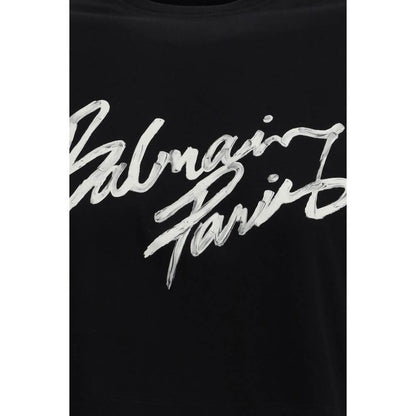 Balmain Black Cotton T-Shirt