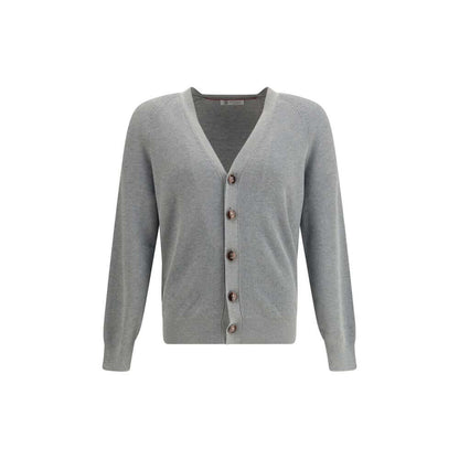 Brunello Cucinelli Gray Cotton Cardigan