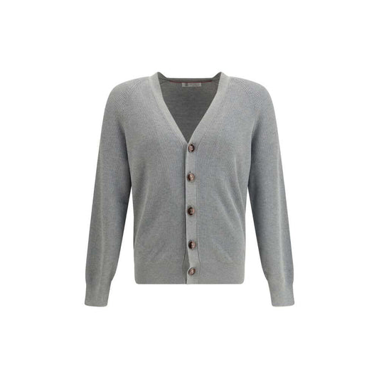 Brunello Cucinelli Gray Cotton Cardigan
