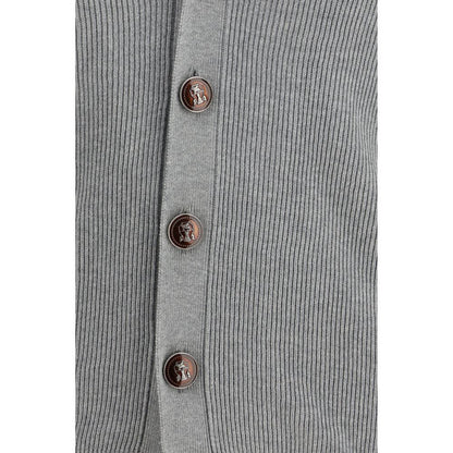 Brunello Cucinelli Gray Cotton Cardigan