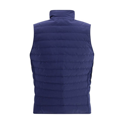 Brunello Cucinelli Blue Polyester Sleveless Jacket
