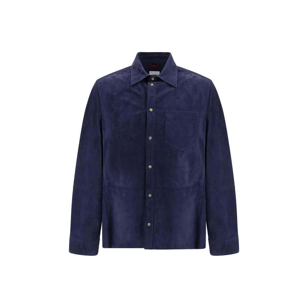 Brunello Cucinelli Blue Denim Shirt